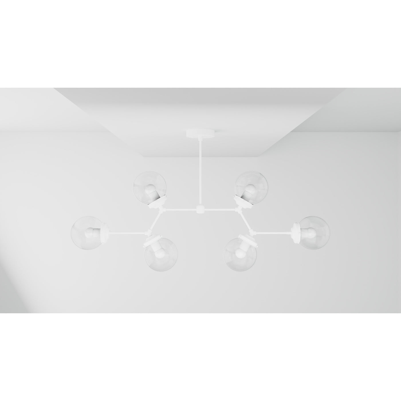 Solingen - 6" Glass Globe 6 Light Chandelier