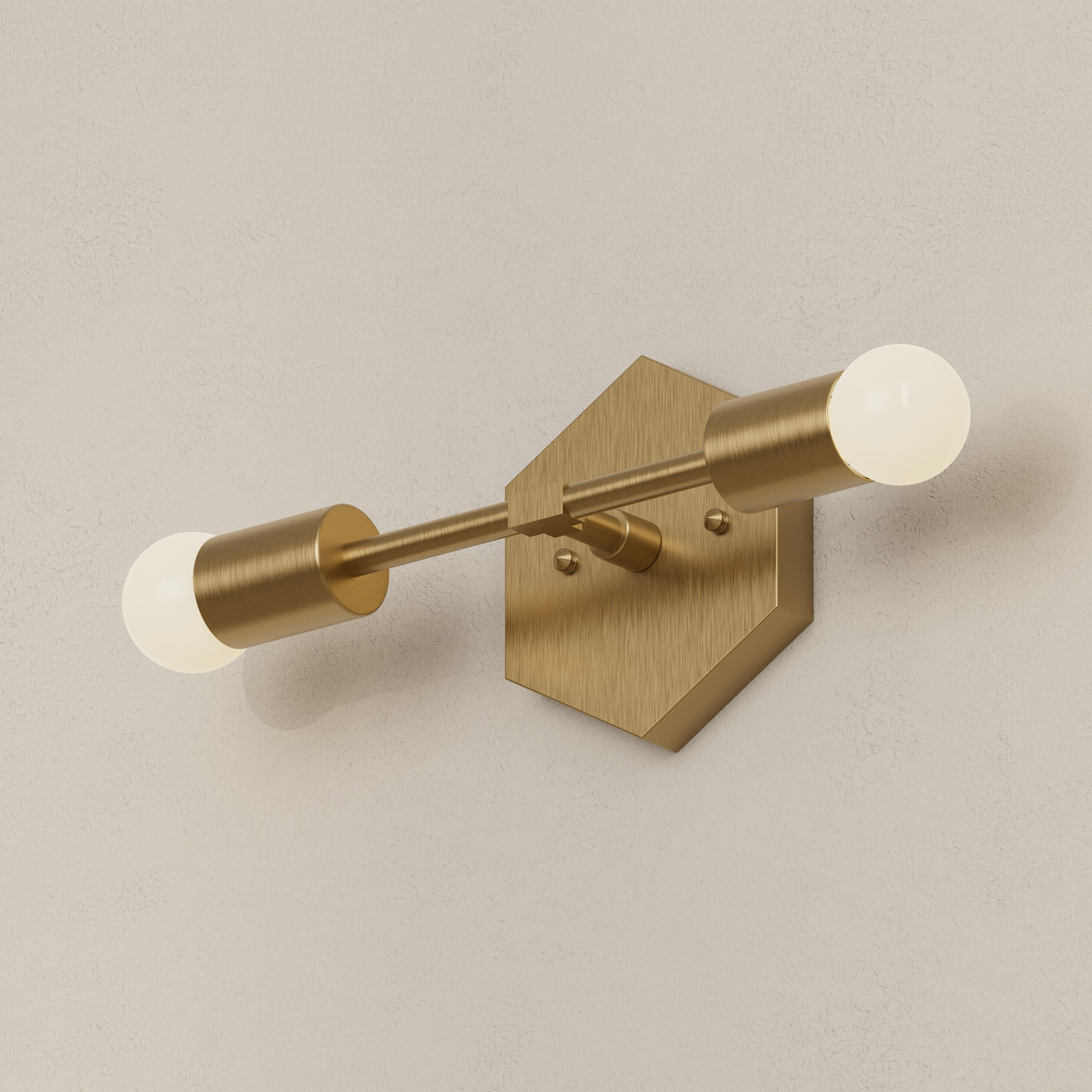 Athens - Two Light Wall Sconce Hexagon Base