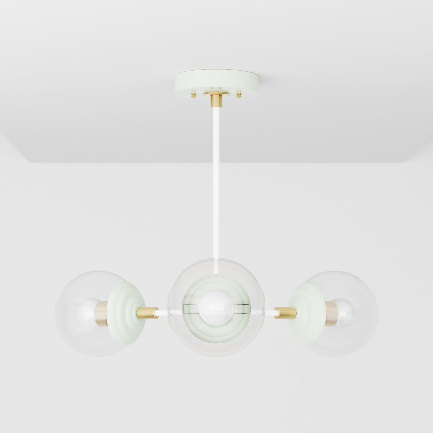 Harmon - Modern Glass Globe 3 Light Chandelier