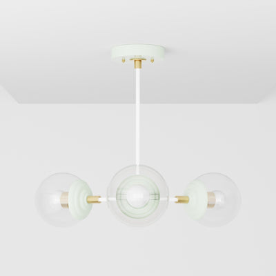 Harmon - Modern Glass Globe 3 Light Chandelier