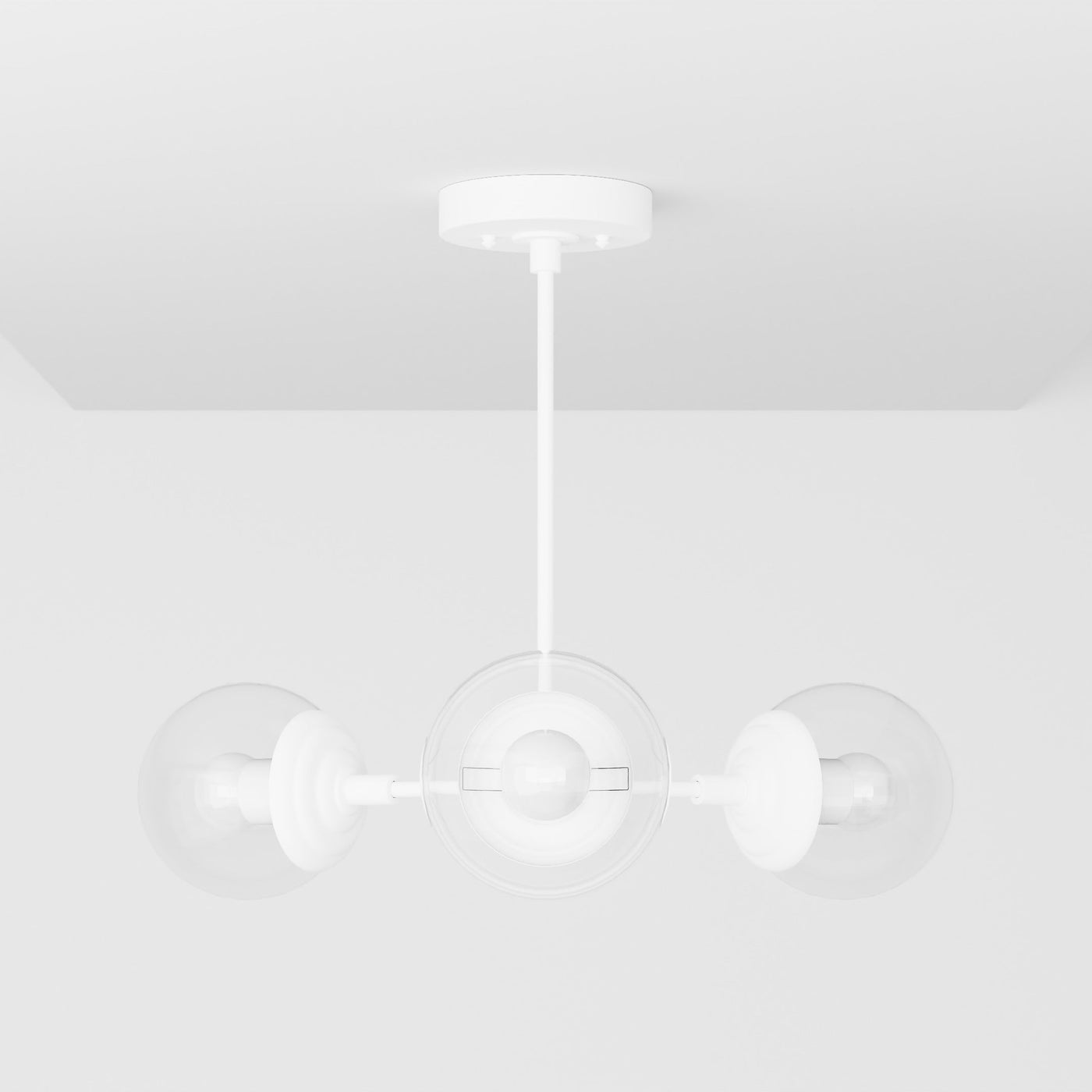 Harmon - Modern Glass Globe 3 Light Chandelier