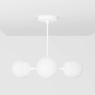 Harmon - Modern Glass Globe 3 Light Chandelier