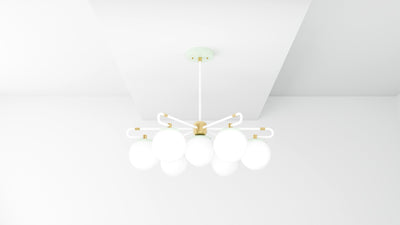 Raleigh - Modern Glass Globe 7 Light Chandelier