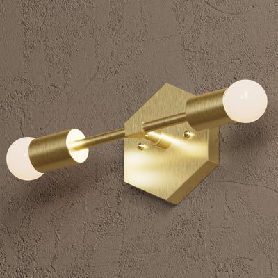 Athens - Two Light Wall Sconce Hexagon Base