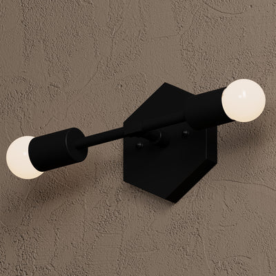 Athens - Two Light Wall Sconce Hexagon Base