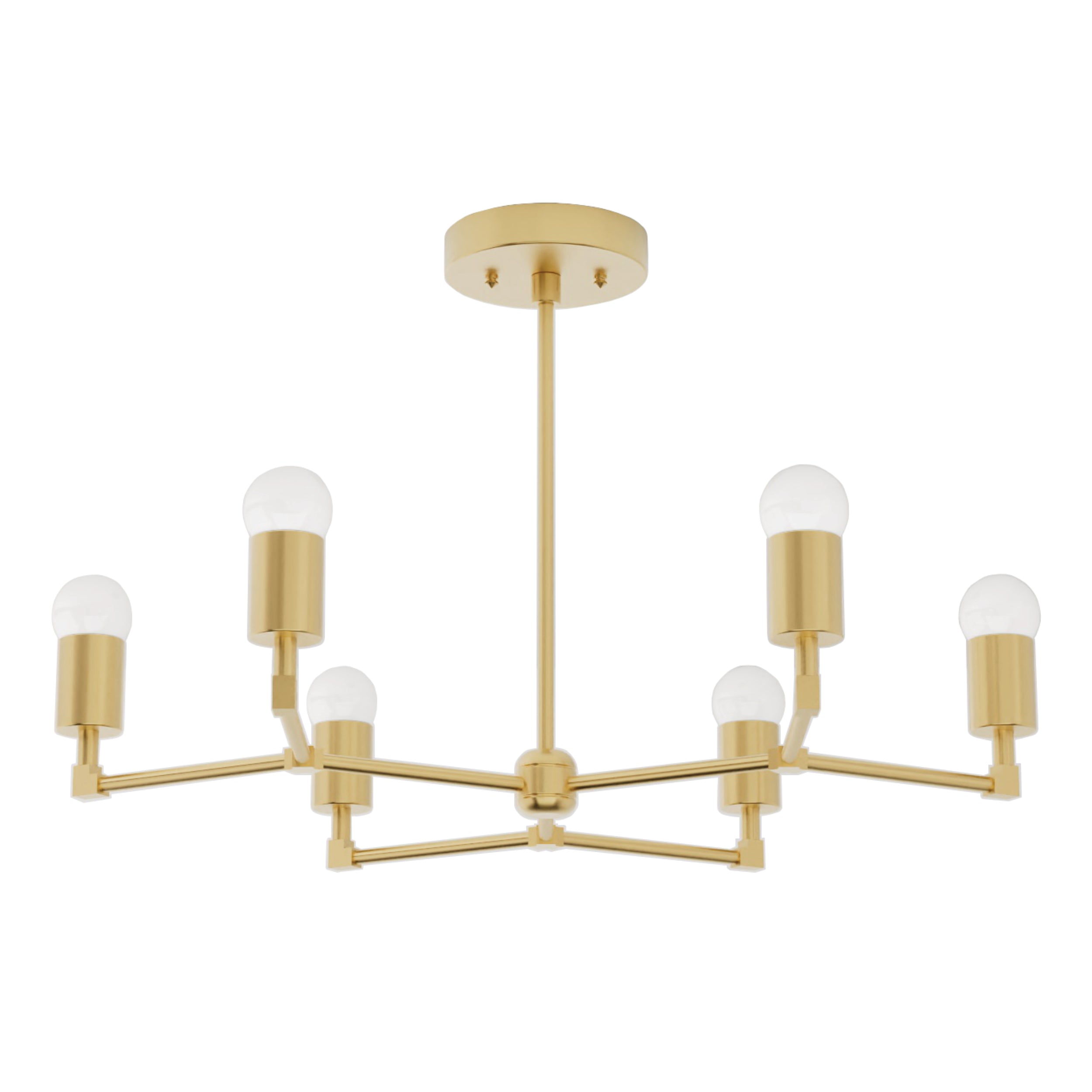 Budapest Chandelier, Handcrafted 6 Light Mid-Century Ceiling Light ...