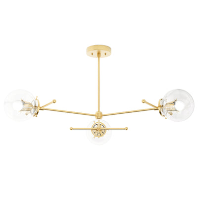 Navan - Clear Globe 3 Light Chandelier