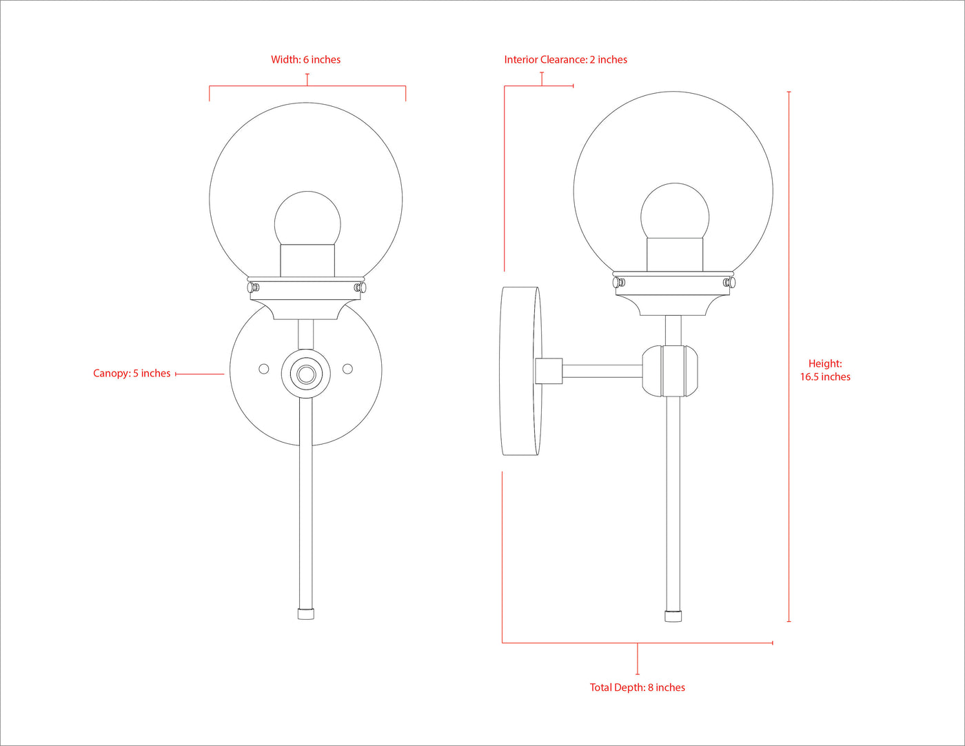 Pierson - Single Light Wall Sconce